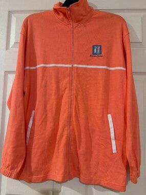 Princess Cruises Coral Full-Zip Jacket XL 100% Cotton White Accent Pockets